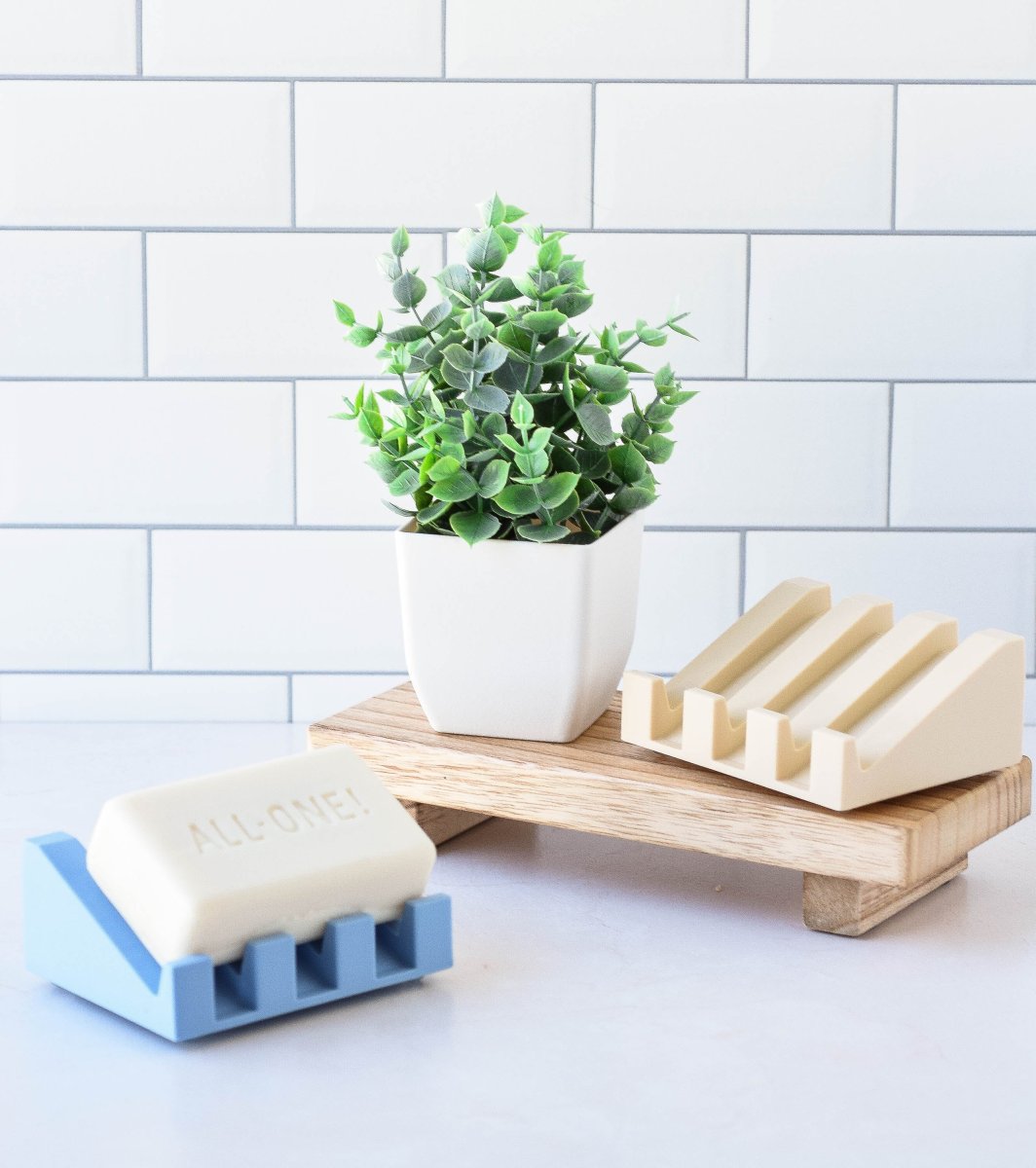 Modern Angled Draining Soap Dish, 3D Printed Eco-Friendly Bathroom Accessory - Image 2