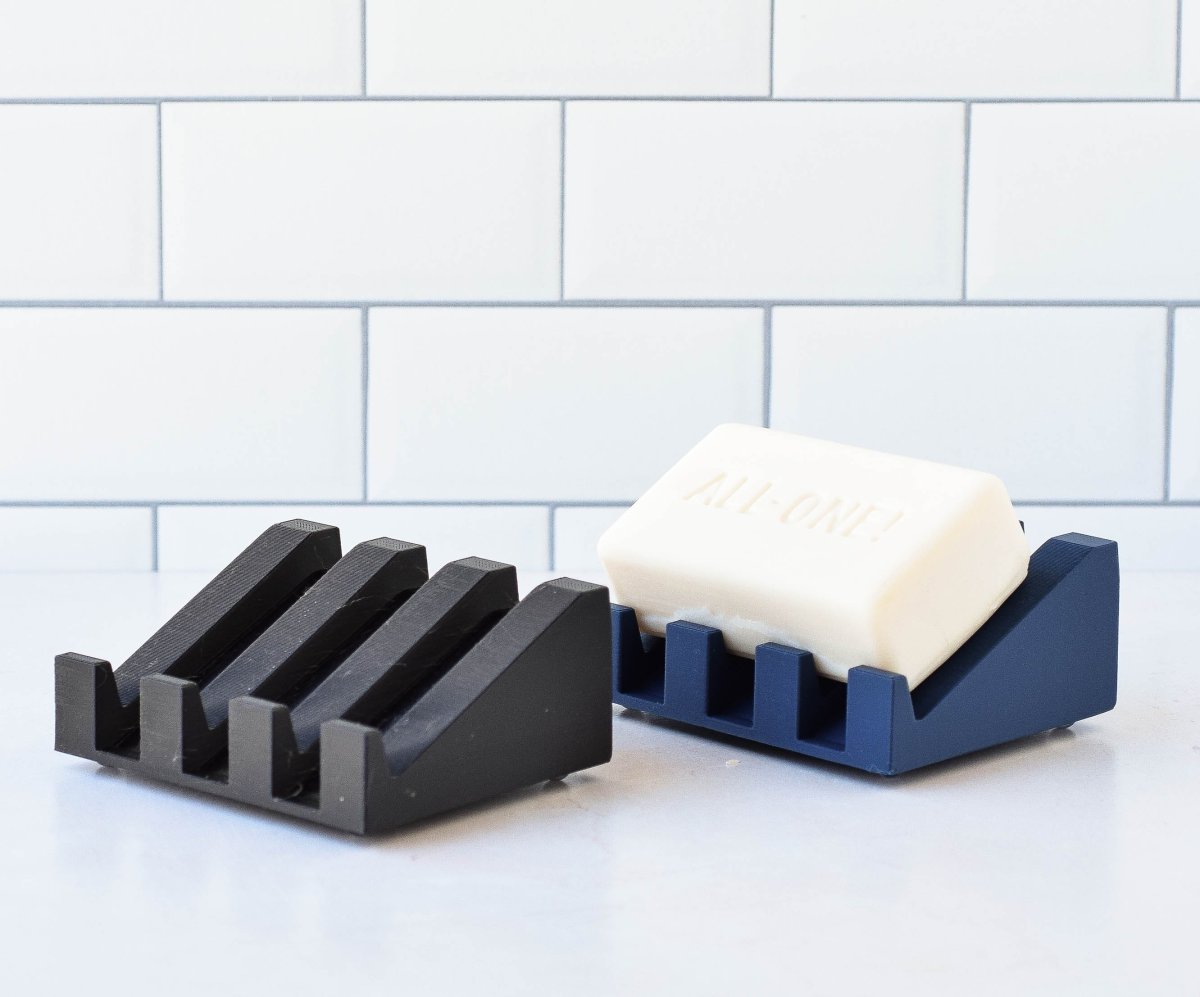 Modern Angled Draining Soap Dish, 3D Printed Eco-Friendly Bathroom Accessory - Image 6