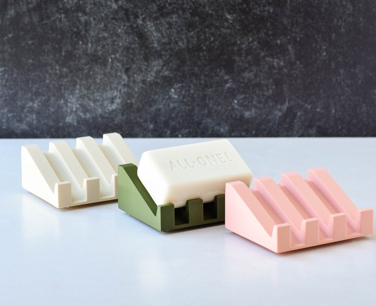 Modern Angled Draining Soap Dish, 3D Printed Eco-Friendly Bathroom Accessory - Image 8
