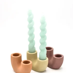 Concrete Candle Holder Duo