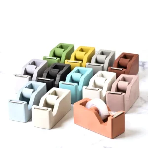 Concrete Tape Dispenser, Desk Accessories, Scotch Tape Holder, Minimalist, Modern Office, Desk Organizer